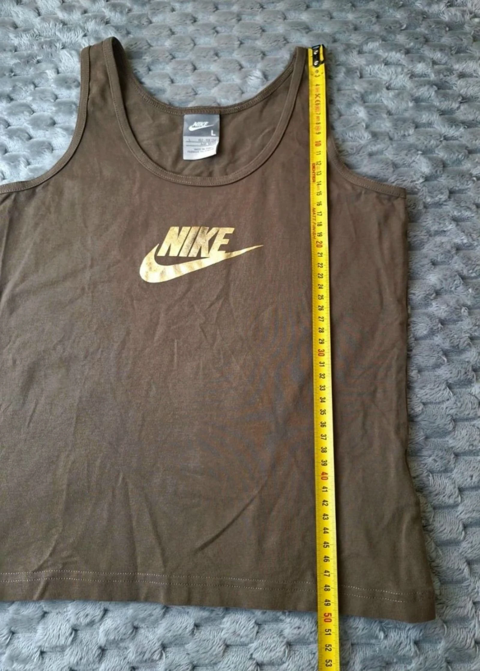 Nike Tank Top Vintage Bruin Goud Logo Y2K 2000s – photo 8